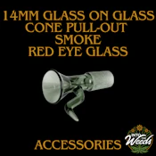 14mm Glass on Glass Cone Pull-Out - Smoke