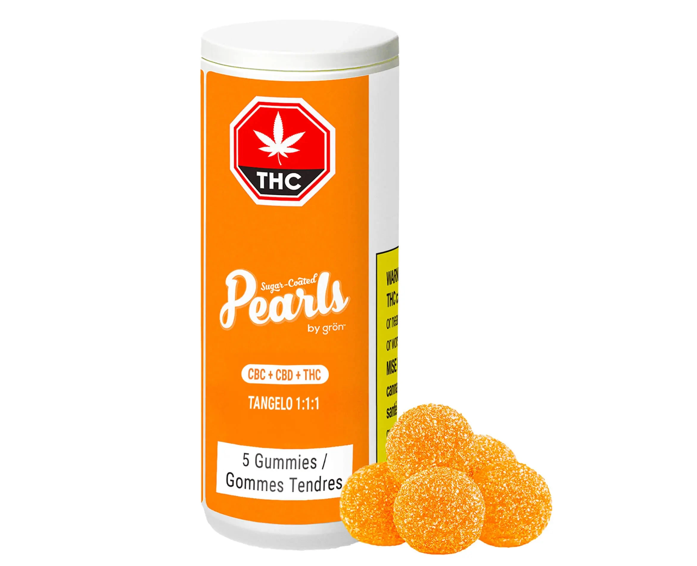 Pearls by gron - Pearls by gron - Tangelo 1:1:1 CBC/CBD/THC 5x3.5g Soft Chews Blend Main Image
