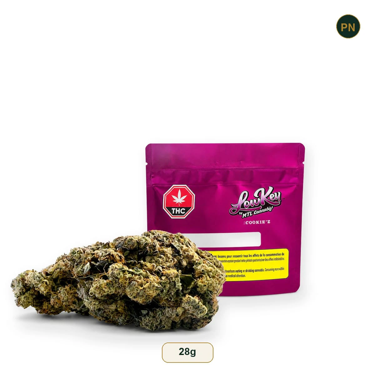LOWKEY BY MTL CANNABIS - Cookie'z (Platinum Cookies x Ice Cream) 28g Flower Main Image