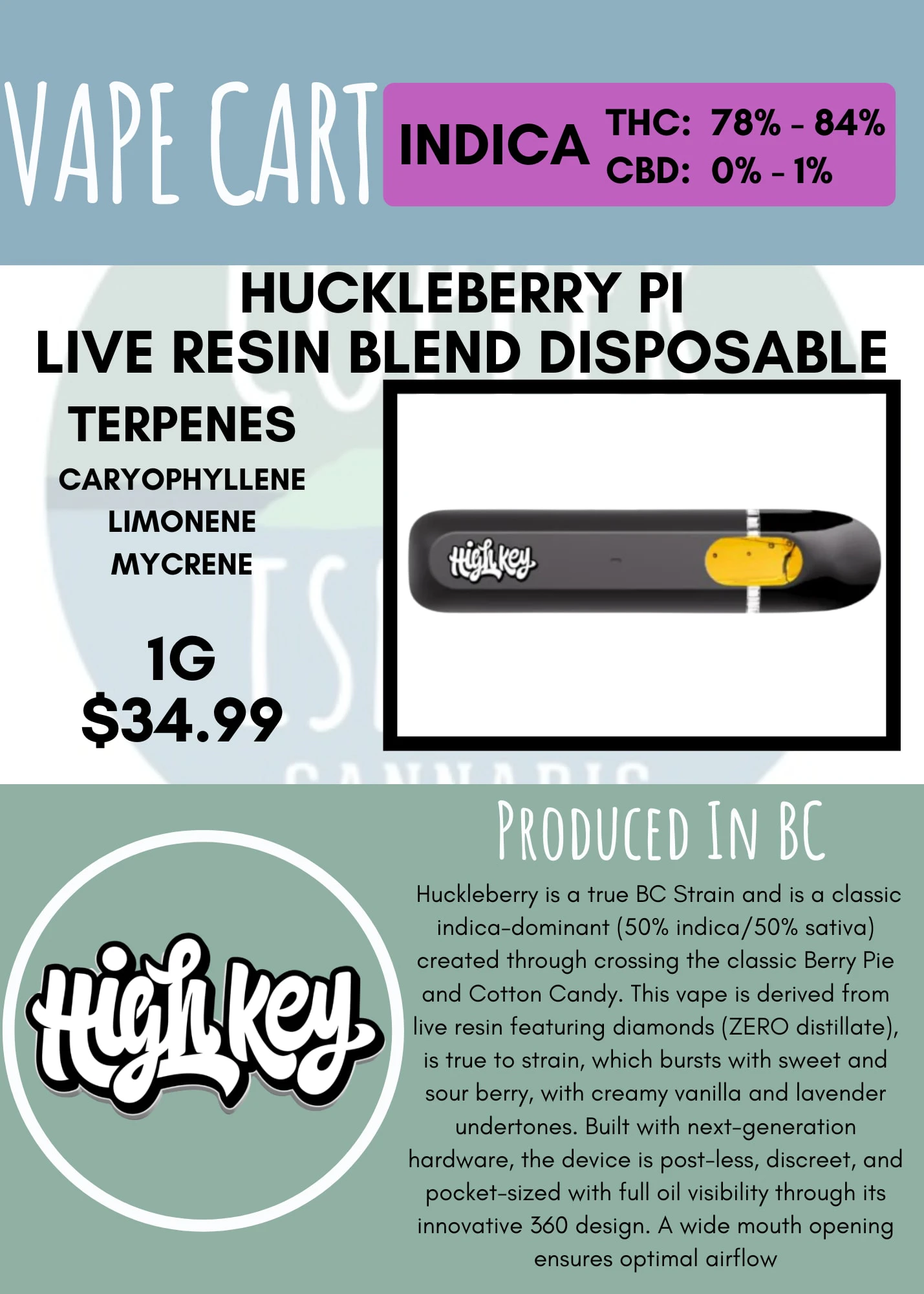 HIGH KEY - HIGH KEY - HUCKLEBERRY PI GEMBAR DISPO Main Image