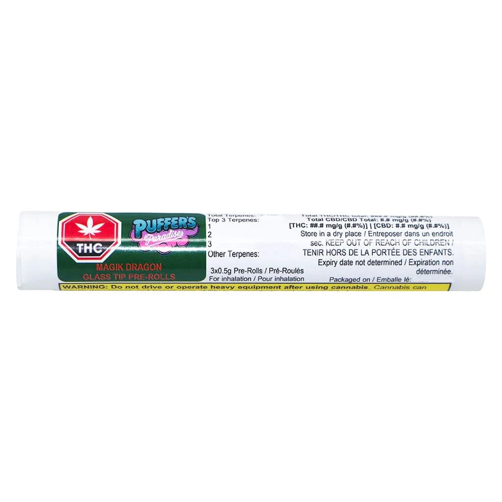 Puffer's Paradise - Magik Dragon 1 x 0.5g Pre-Rolls by Puffer's Paradise Main Image