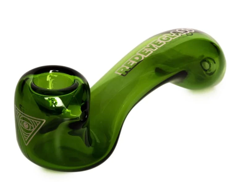 WEST COAST GIFTS - Red Eye Glass 5' Green Sherlock Hand Pipe Main Image