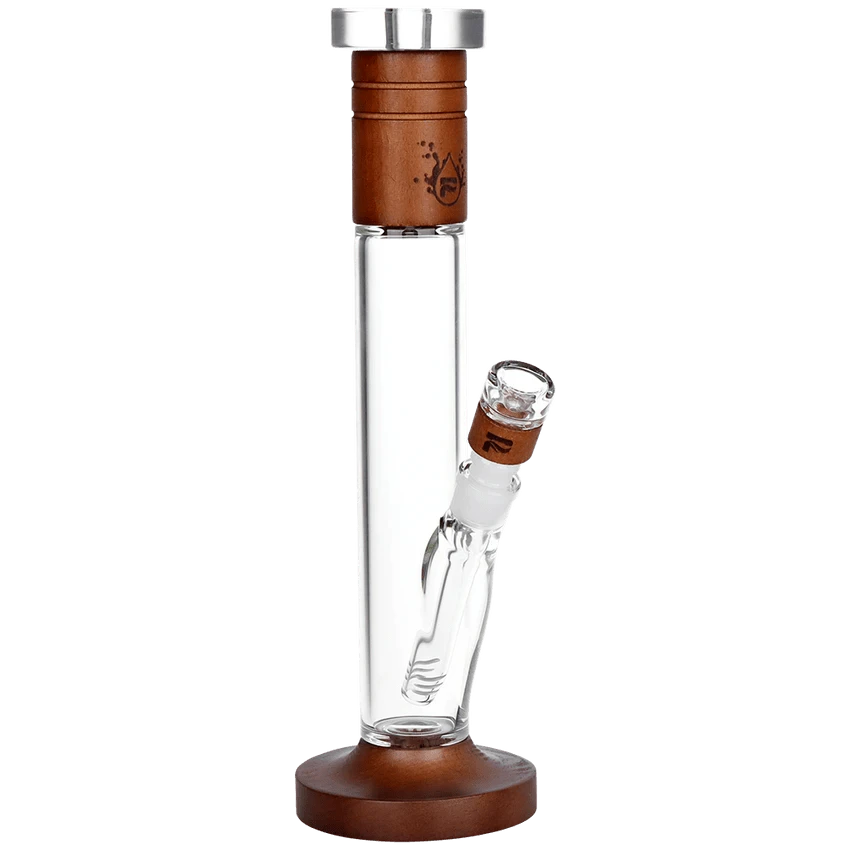 PULSAR - Pulsar Wood on glass straight tube water pipe 14.25"/14mm Main Image