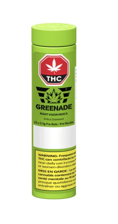 GREENADE - Night Vision Indica 10 x 0.5g Pre-Rolls - Greenade Main Image