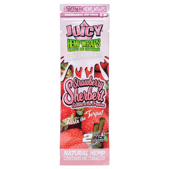 MAQ DISTRIBUTORS - Juicy Jay Terp-Infused 2x Hemp Wrap - Strawberry Sherbert Main Image