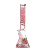 Castle Glassworks 16 inch 9mm Cherry Blossom Beaker Bong