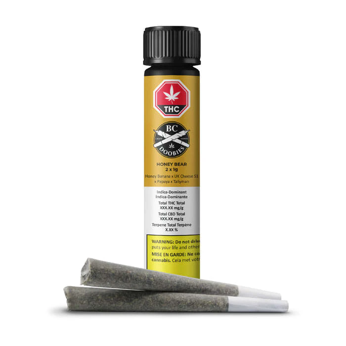 BC DOOBIES - HONEY BEAR 1G 2PK PRE-ROLLS Main Image