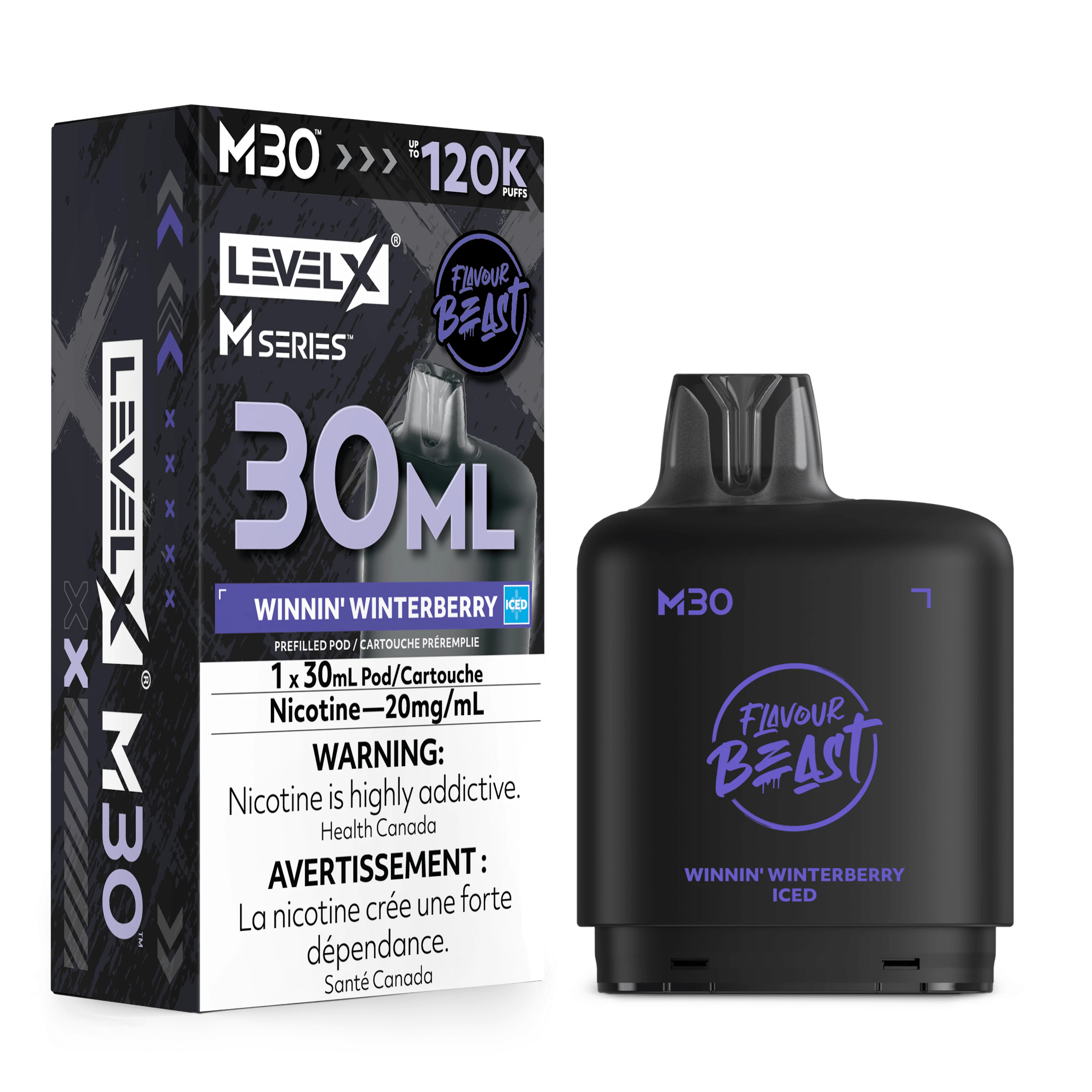 Level X Flavour Beast M30 Pod | 120k - Winnin' Winterberry Iced Main Image
