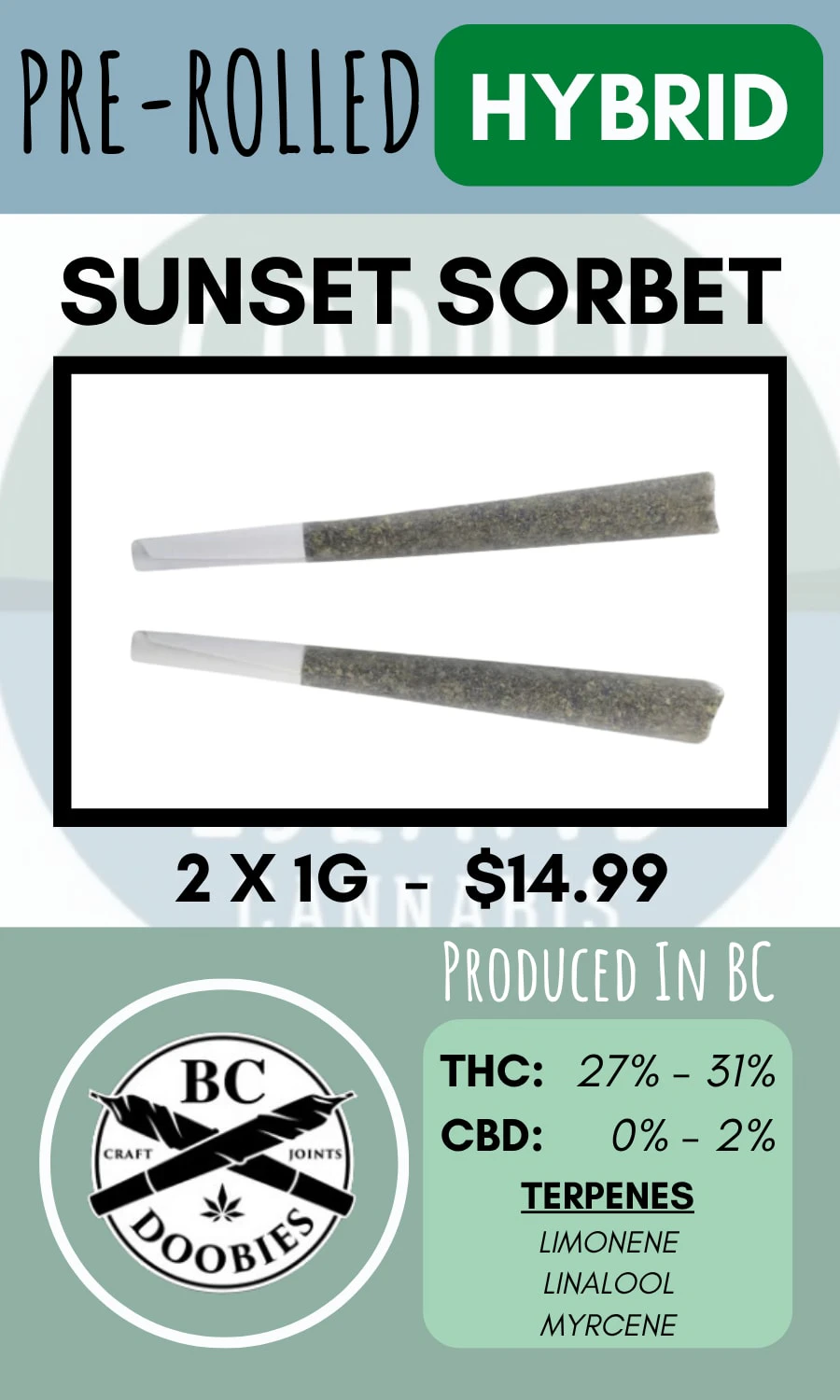 BC DOOBIES - BC DOOBIES - 2PK SUNSET SORBET PRS Main Image