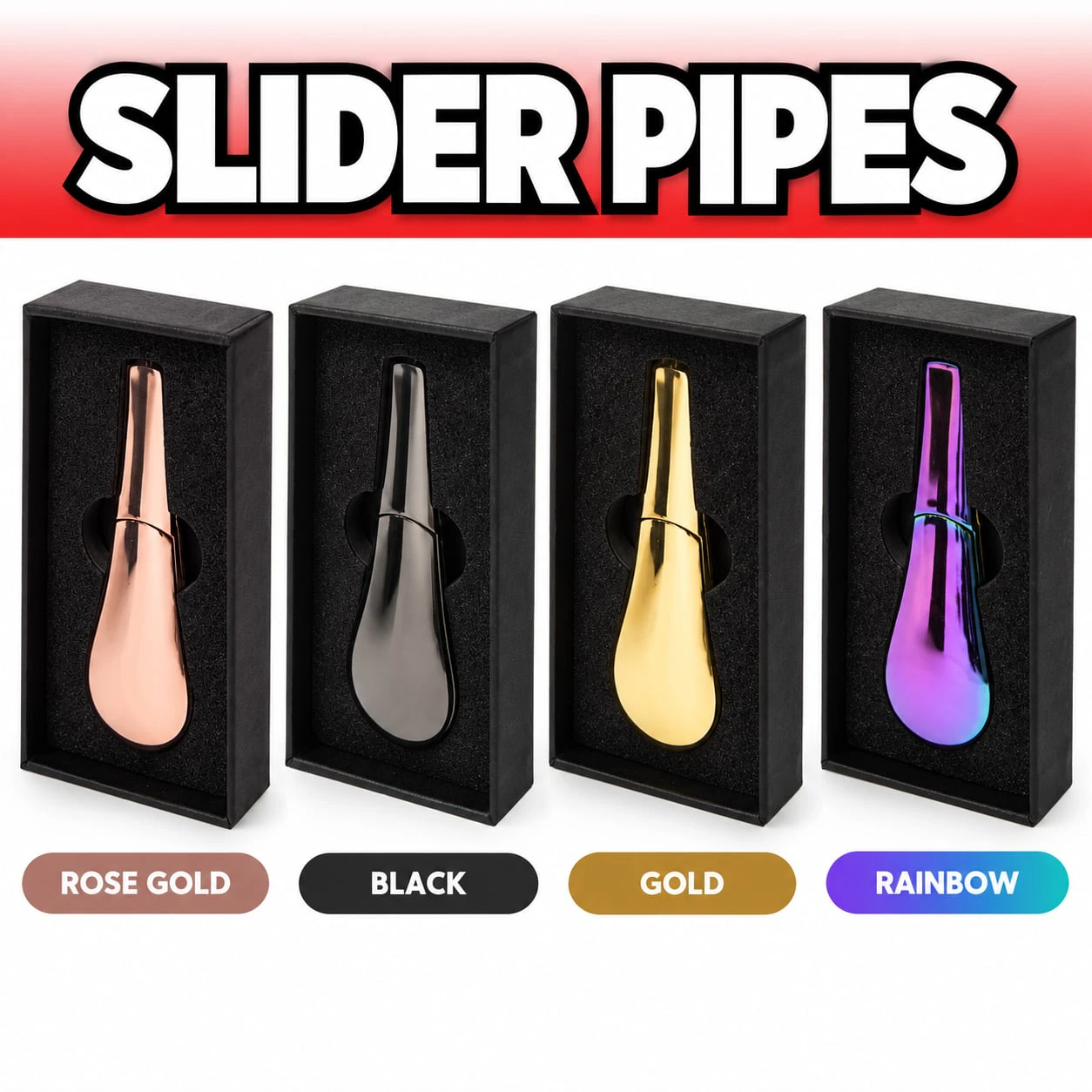 Accessories - 4 inch Magnetic Slider Pipe with Gift Box (Assorted Colours) Main Image