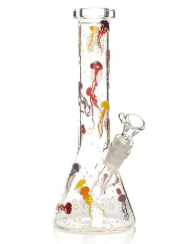 Redeye Tek - Red Eye Glass 10" Tall Jellyfish Glow In The Dark Water Pipe Main Image
