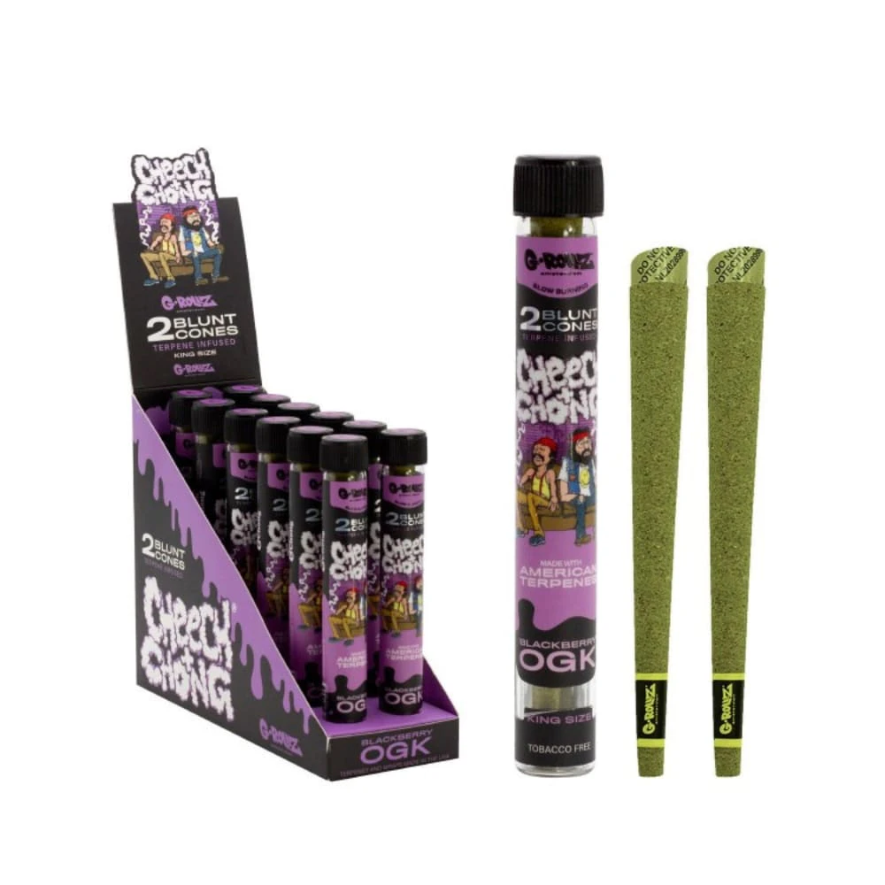 Yolo Cannabis - Managment Corp - G-Rollz Cheech & Chong 2x Terpene Infused Blunt Cones Blackberry OGK Main Image
