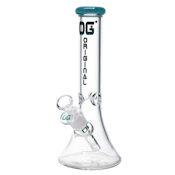 10" 5mm OG Original Clear Flow Bong (Blue)