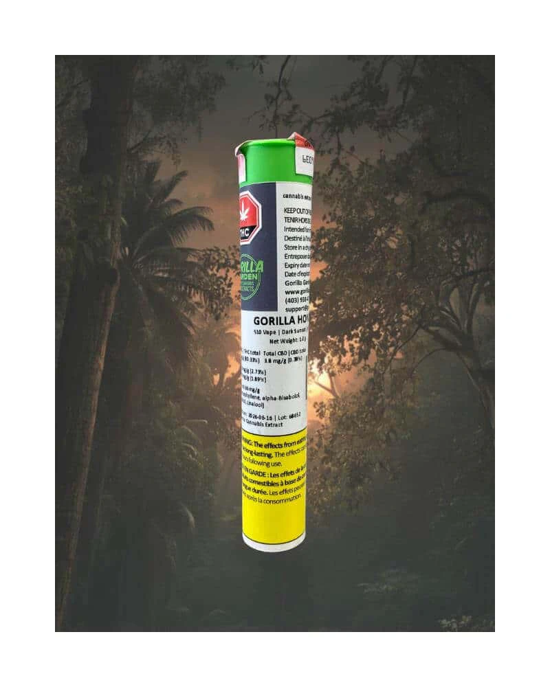 Gorilla Garden Craft Cannabis & Extracts - Gorilla Gardens-  Gorilla Oil Honey Oil 1g Prefilled Vape Cartridge (Lemon OG) Main Image