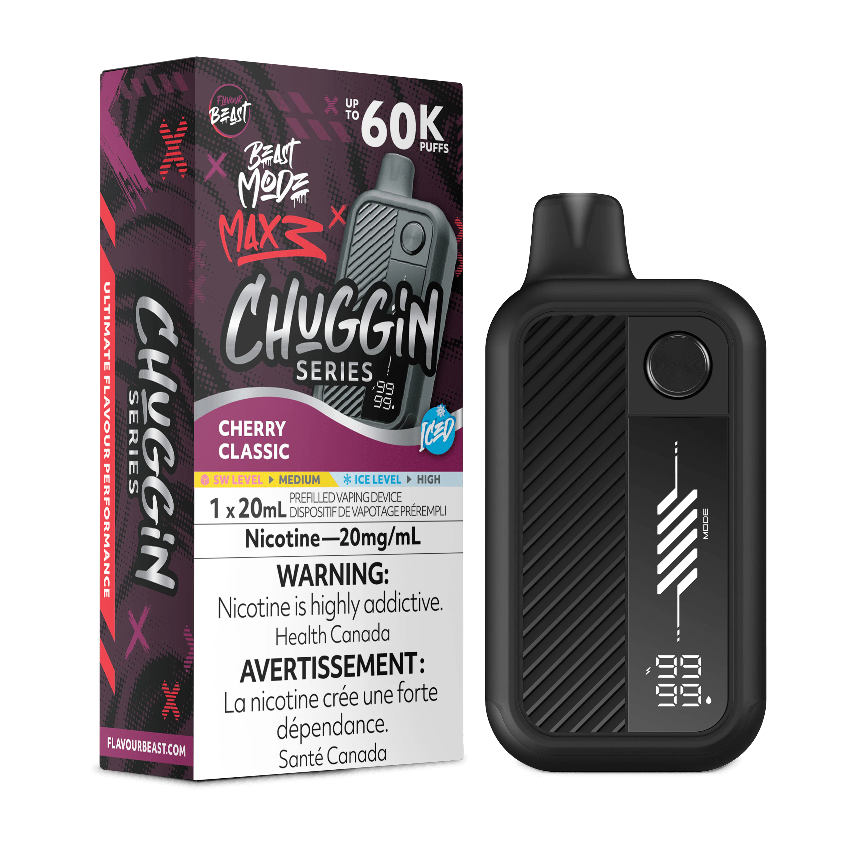 Flavour Beast Beast Mode Max 3 | 60k - Chuggin' Cherry Classic Iced Main Image