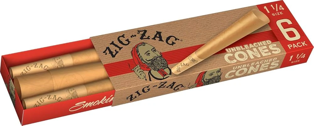 Turning Point Brands Canada - Zig Zag Unbleached 1 1/4 Paper Cones (6 Pack) Main Image