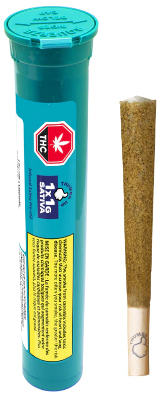 THUMBS UP BRAND - Sativa (Rotating) 1 x 1g Diamond Infused Pre-Roll by Thumbs Up Main Image
