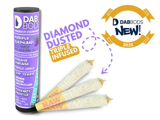 Open Fields - Dab Bods - Purple Elephant Triple Infused Diamond Coated- 3x0.5g Main Image