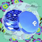 4PC FACETED GRINDER - PULSAR - BLUE