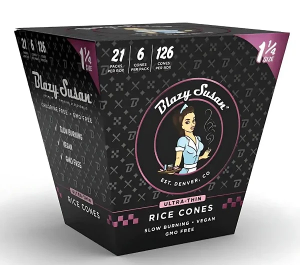 MAPLE CRAFT - ACC - Blazy Susan - Rice Ultra Thin 1 1/4 Pre-Rolled Cones Main Image