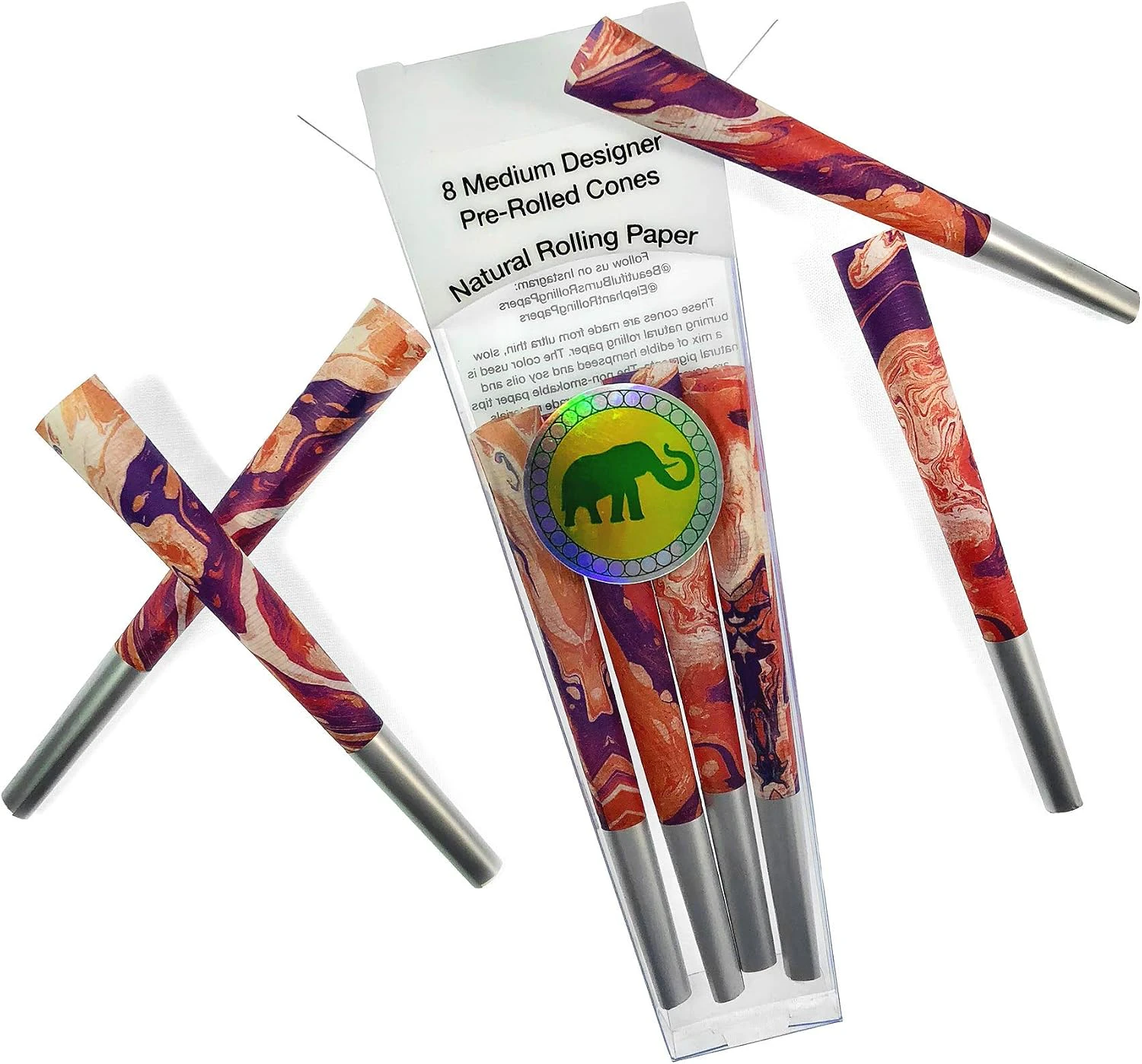 Elephant Brands - Beautiful Burns | DANTE'S INFERNO ROLLING CONES | 8x Main Image