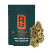 Black Mamba 3.5g Dried Flower by Ritual Green