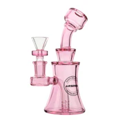 6" Arsenal Mini Prism Curve Bong (Pink)