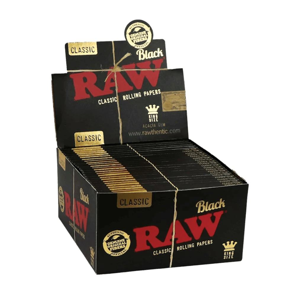 RAW - [RAW BLK KS PAPERS 50CT] RAW Black KS Wide Rolling Papers Main Image
