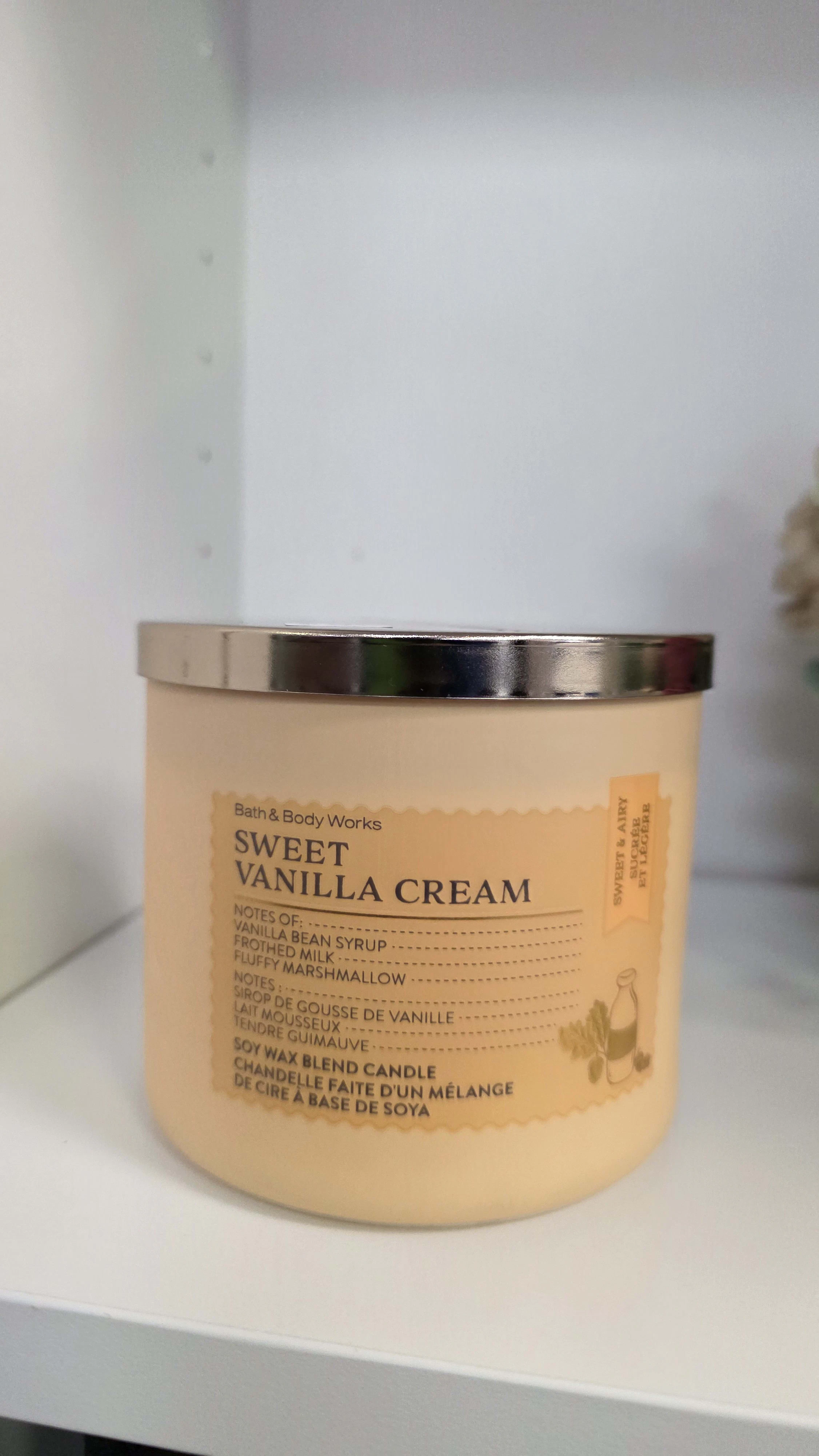 Accessories - Bath & Body Works Sweet Vanilla Cream 3 Wick Candle Main Image