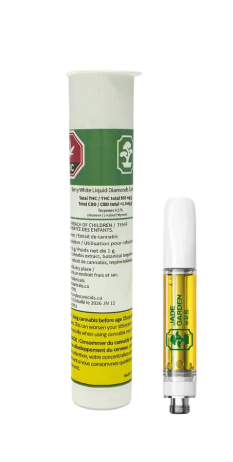 Jade Garden - Jade Gardens Berry White Liquid Diamond 1g Prefilled Vape Cartridge Main Image