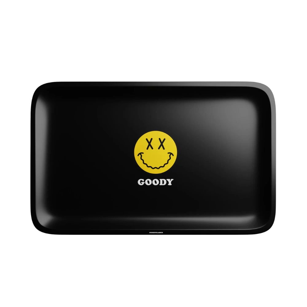 SMOKE ARSENAL - Goody Glass Black Big Face Rolling Tray (Medium) Main Image