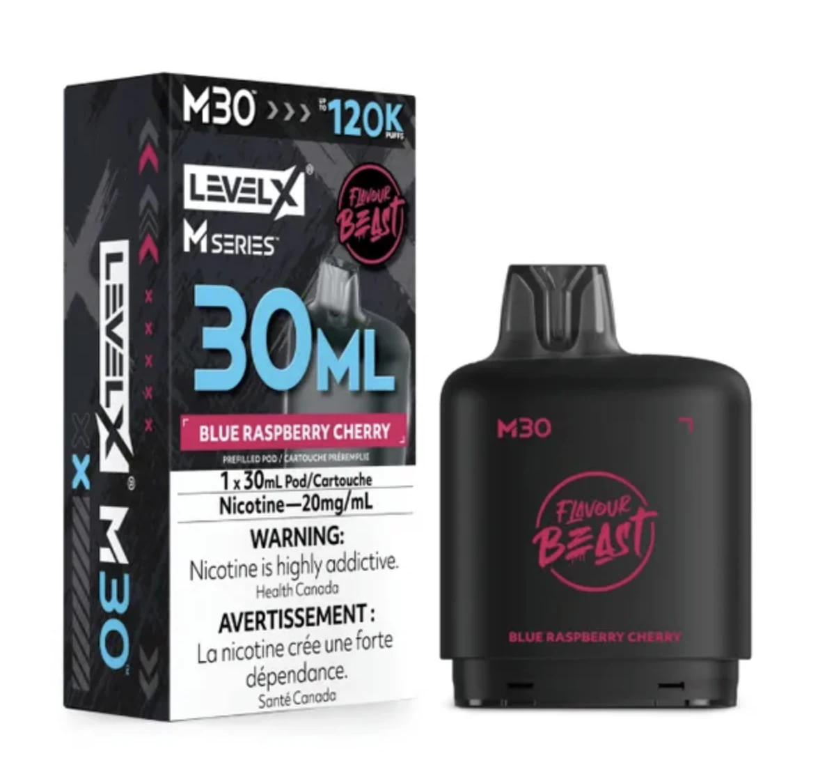 LEVEL X - LEVEL X M SERIES POD 30ML -FLAVOUR BEAST - BLUE RASPBERRY CHERRY Main Image