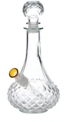 ACC - SeshGear - Vintage Decanter Style Long Neck Glass Water Pipe w/ Cap 8.25" Colors Vary