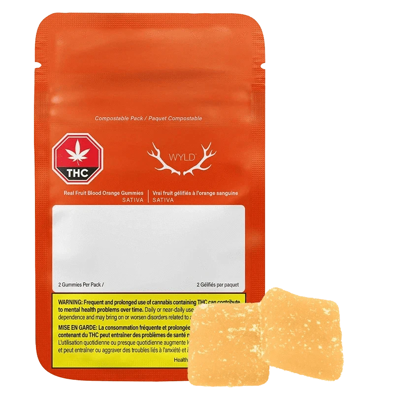 WYLD - Wyld Real Fruit Blood Orange SATIVA Gummy Singles Main Image