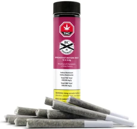 BC DOOBIES - BREAKFAST BEFORE BED PRE-ROLLS 10x0.5g Main Image