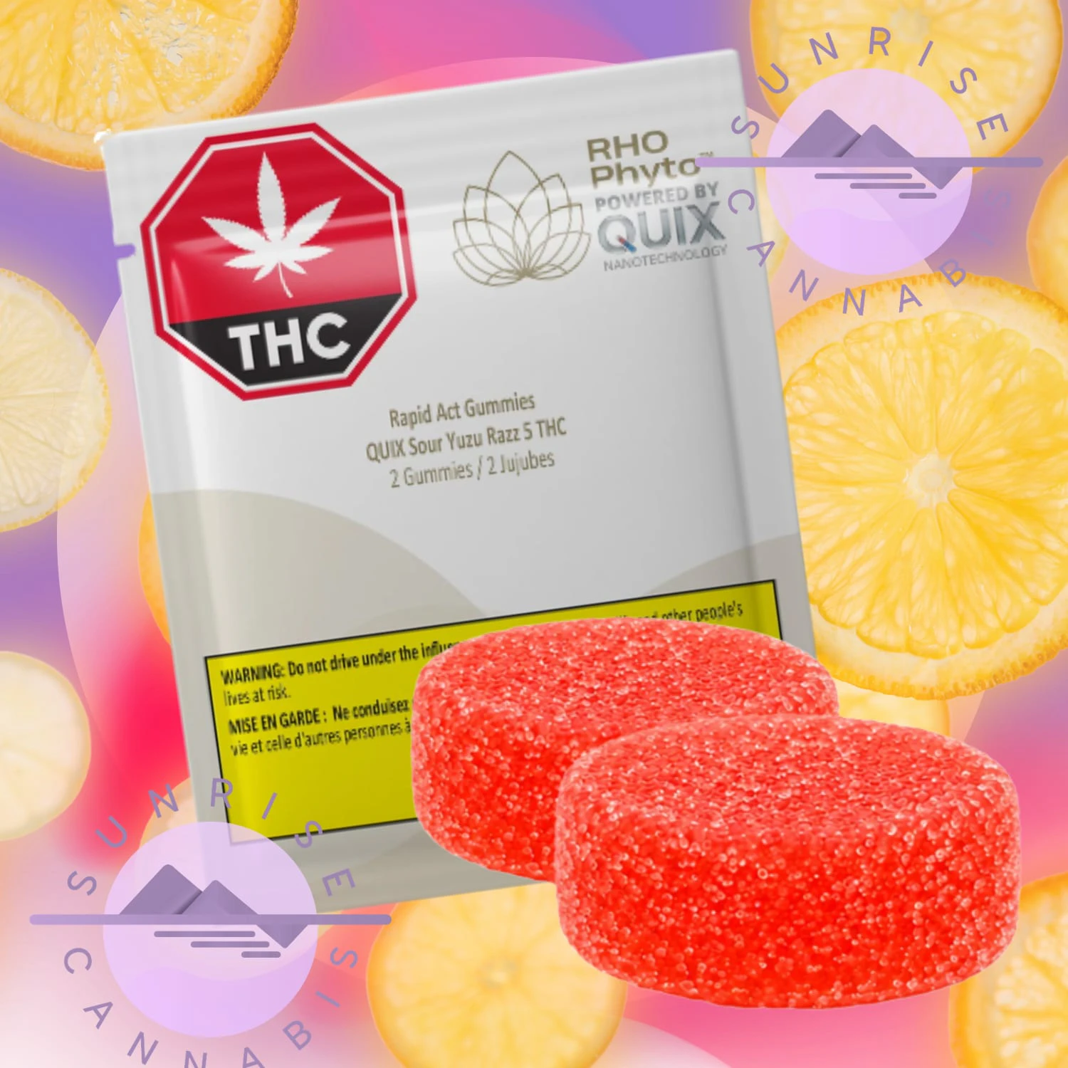 RHO PHYTO - QUIX SOUR YUZU RAZZ - RHO PHYTO - 2X5MG Main Image