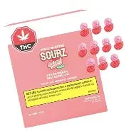 SOURZ by Spinach - SOURZ Multipack of 10, Fully Blasted Strawberry Watermelon 1:1 CBG | THC Soft Chews Main Image
