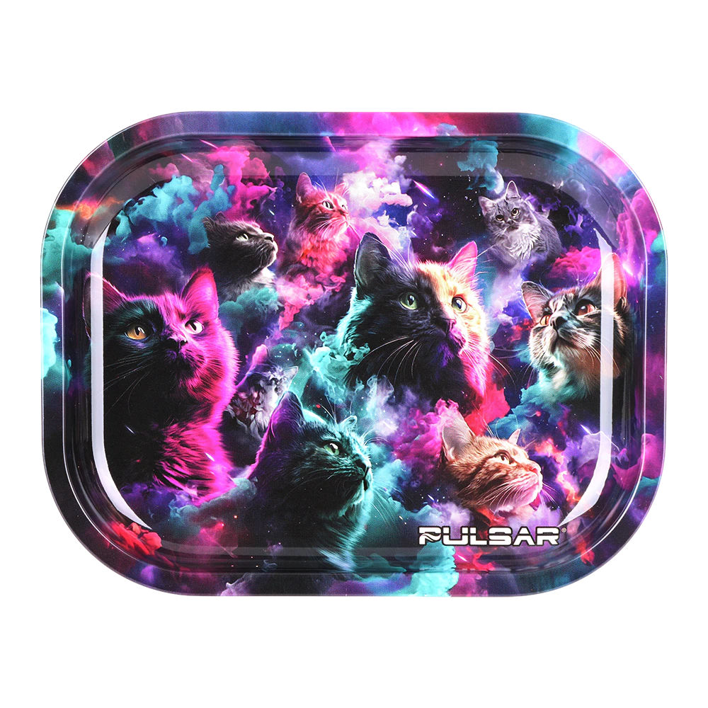 PULSAR - ACC - Pulsar - Mini Metal Rolling Tray 7" x 5.5" - Feline Dreams Main Image