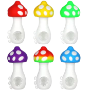 ACC - AFG - Silicone Mushroom Hand Pipe 4.25" Assorted Colors