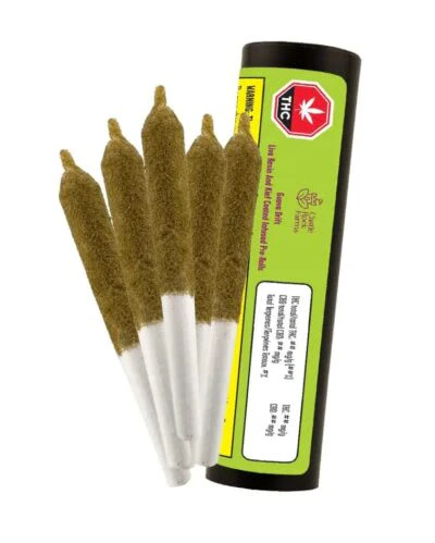 CASTLE ROCK FARMS - Castle Rock Guava Drift 5x0.5g Kief Coated and Resin Infused Pre Rolls Main Image