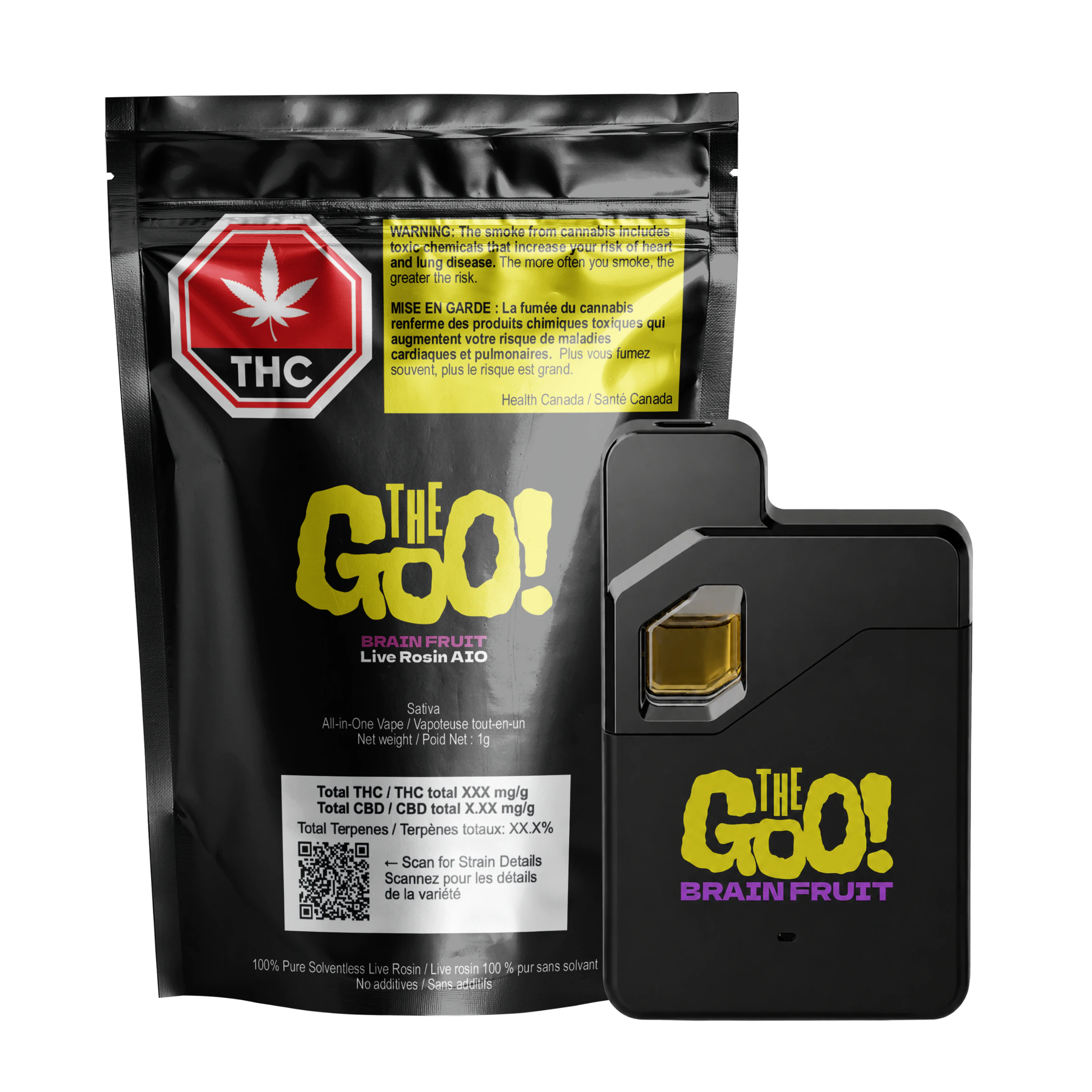 The Goo! - Brain Fruit Live Rosin AIO (Galactic Guava) | 1g | The Goo! Main Image