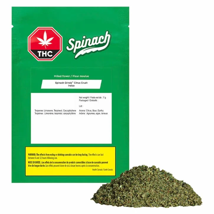 Spinach Grindz - Citrus Crush 7g Milled Flower by Spinach Grindz Main Image