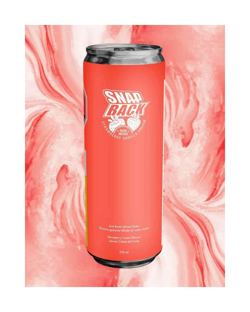 Snap Back - Snap Back Rosin-Infused Strawberry Vanilla Cream THC 355 ml Soda Main Image