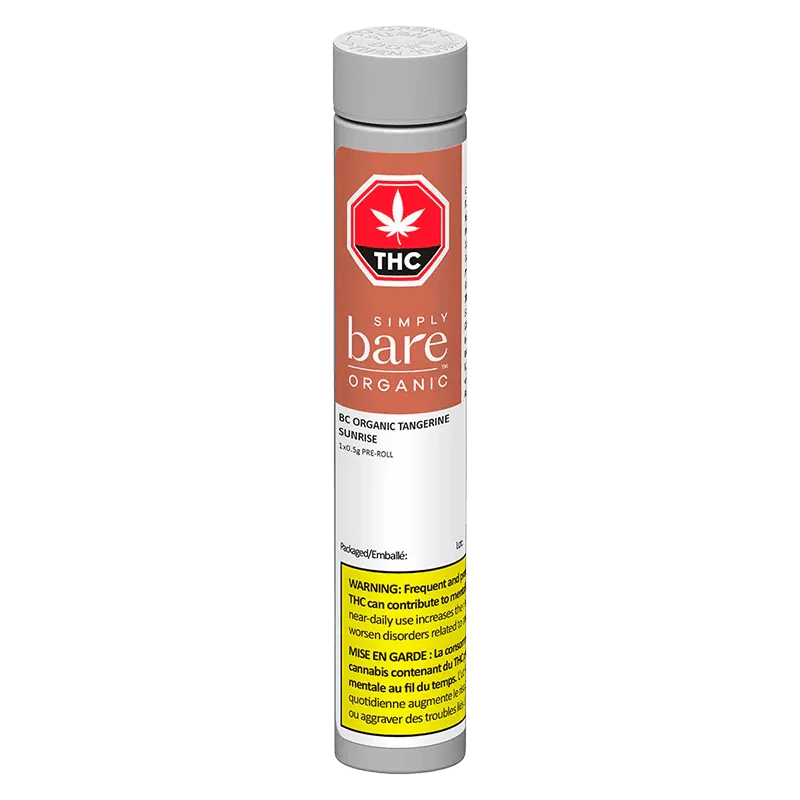 Simply Bare - BC Organic Tangerine Sunrise 1 x 0.5g Pre-Roll by Simply Bare Main Image