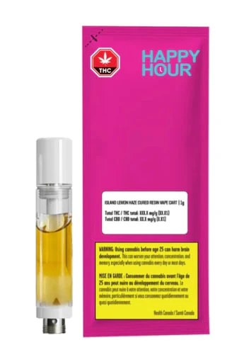 HAPPY HOUR - Island Lemon Haze Cured Resin Cartridge 1G Main Image
