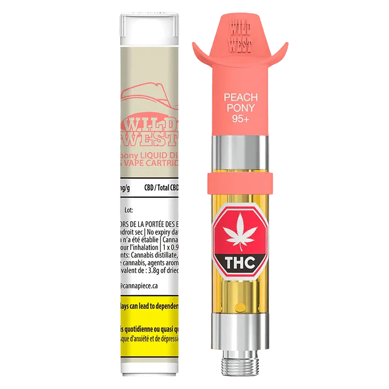 WILD WEST - Wild West - 96+ Peach Pony Liquid Diamonds 510 Thread Cartridge 0.95g Main Image