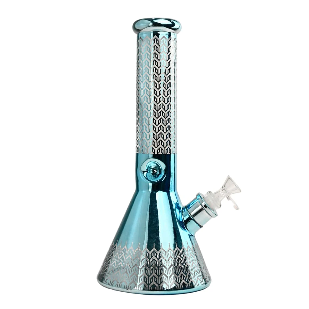 SMOKE ARSENAL - 12" 7mm Infinity Loop Glass Bong w/ Gift Box (Blue) Main Image