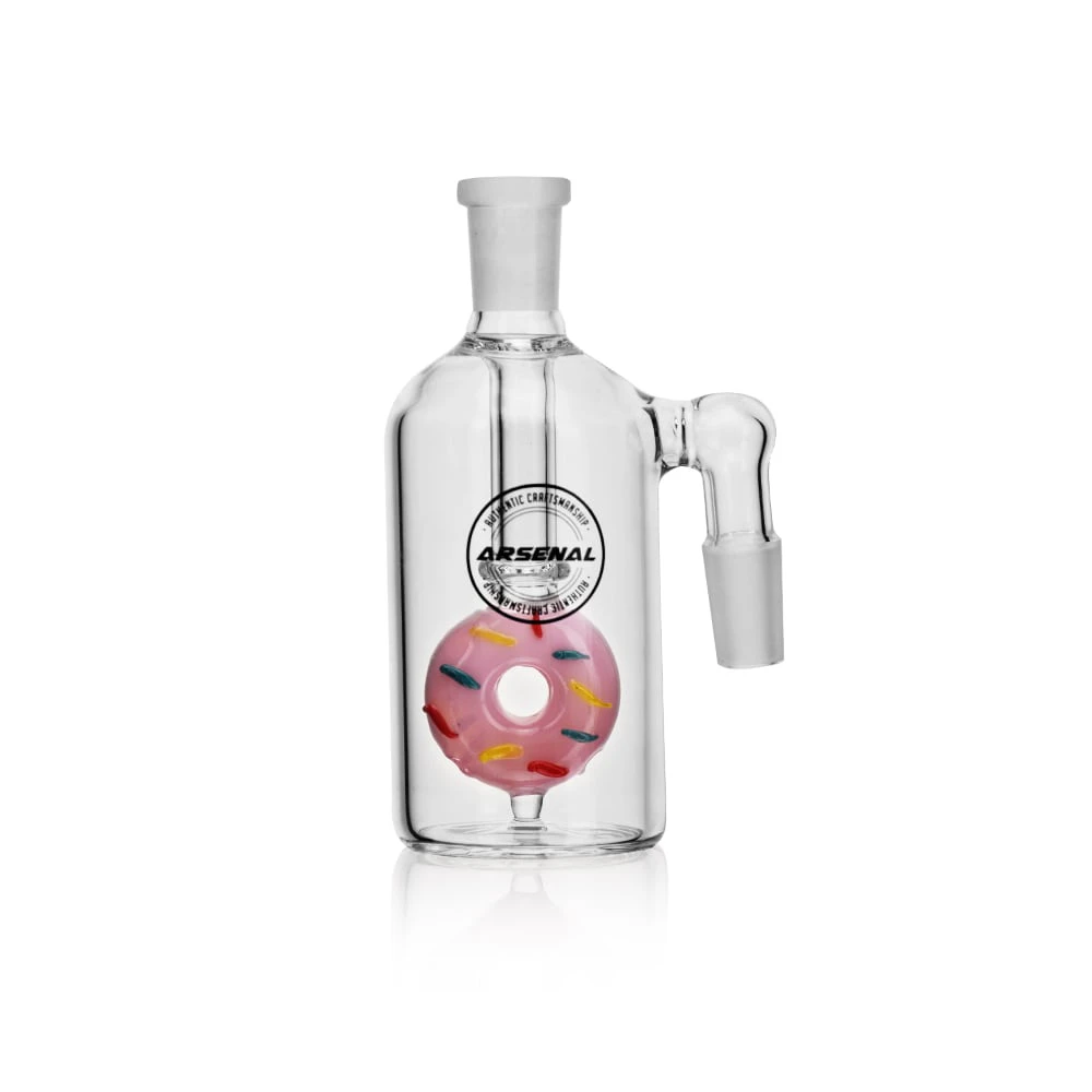 SMOKE ARSENAL - 14mm 90 Degree Arsenal Donut Perc Ash Catcher (Pink) Main Image
