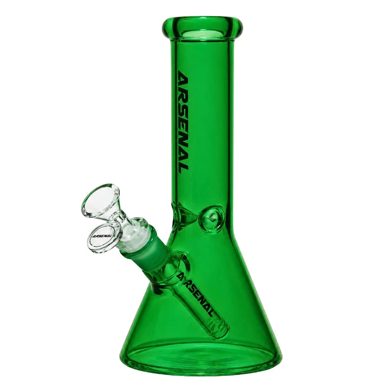 SMOKE ARSENAL - 8" 4mm Arsenal Coloured Beaker (Green) Main Image