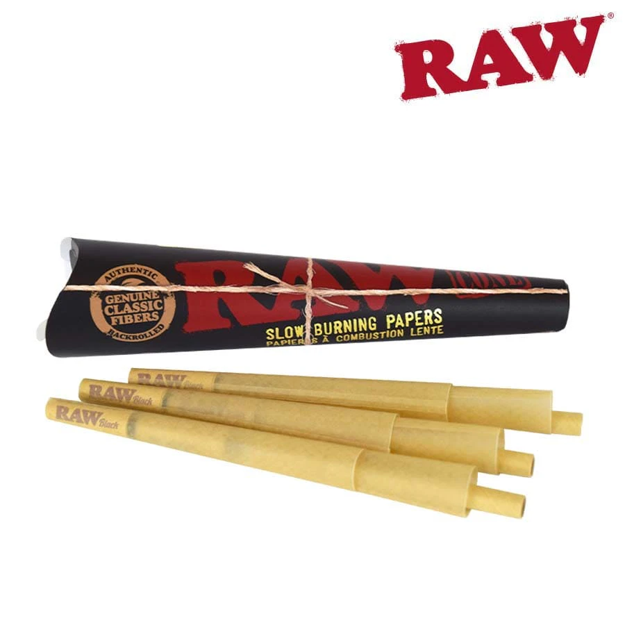 Raw - Raw Black 1 1/4" Cones - 6 Pack Main Image